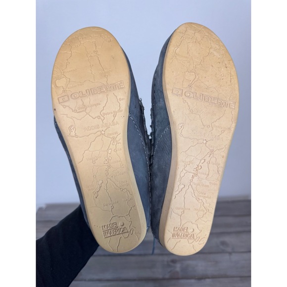 OLIBERTE Grey Suede Moccasin Boots Made in Africa Lace Up Ankle Boots Size 9 - Picture 7 of 9